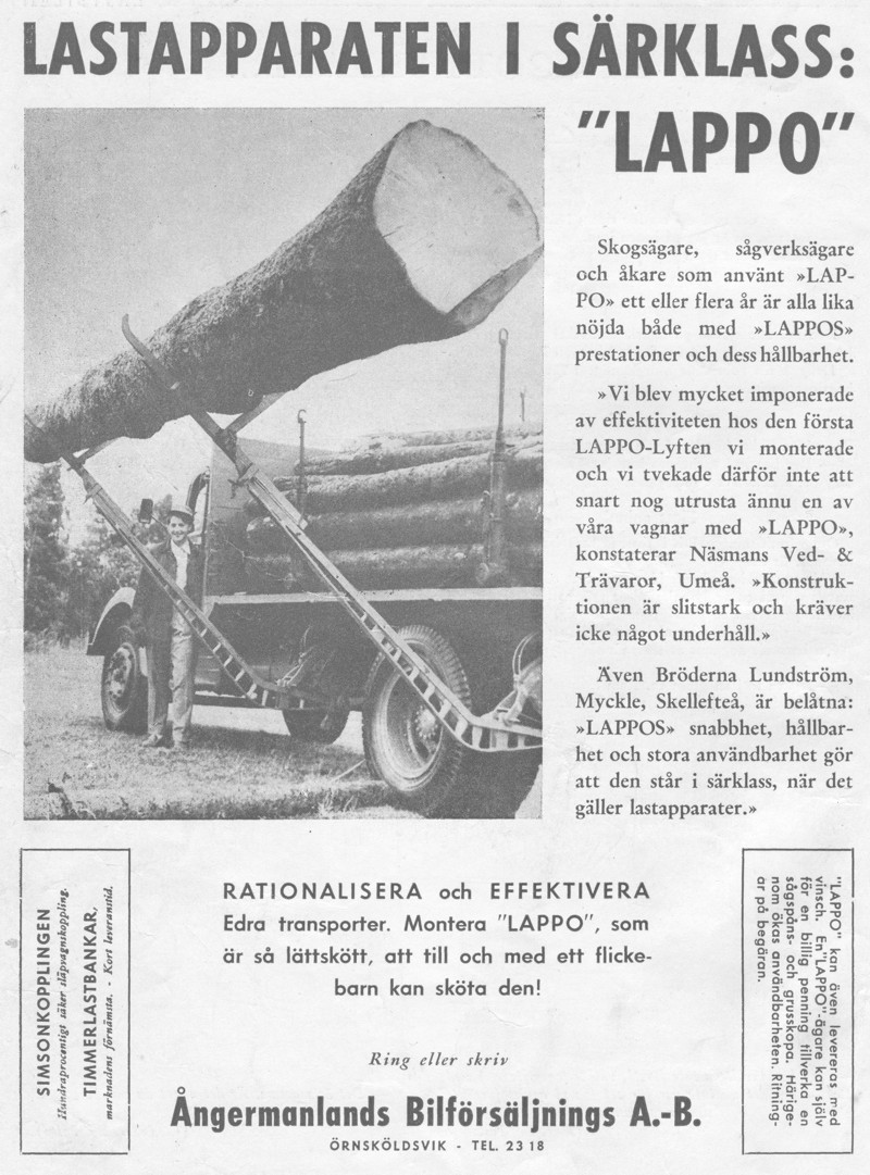 Lappo - Annons Lastbilen Nr1-1952 - LR.JPG