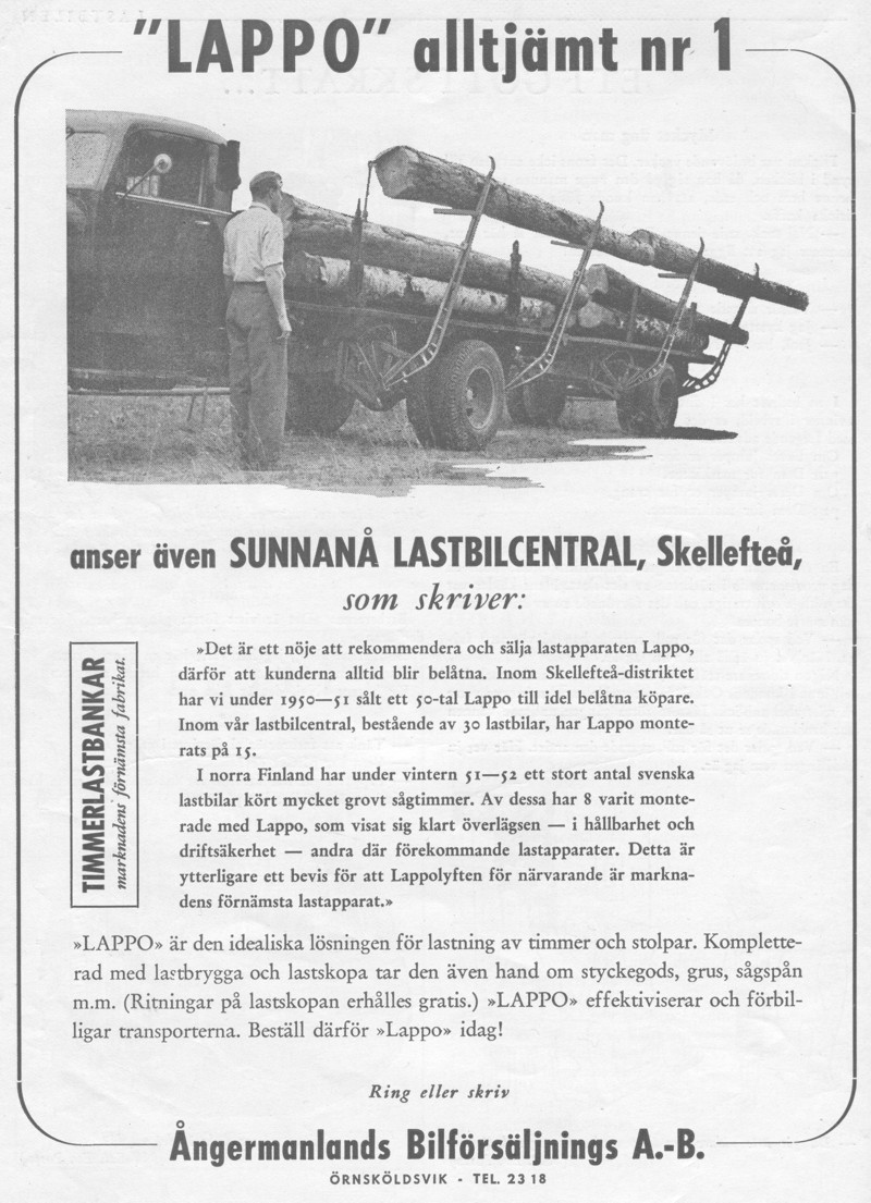 Lappo - Annons Lastbilen Nr4-1952 - LR.JPG