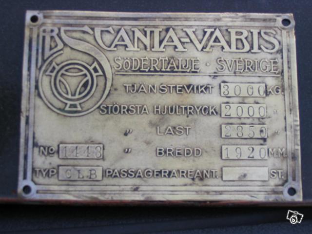 Scania-Vabis CLb - 1920s - Typskylt # 1448 - Ängelholm.JPG
