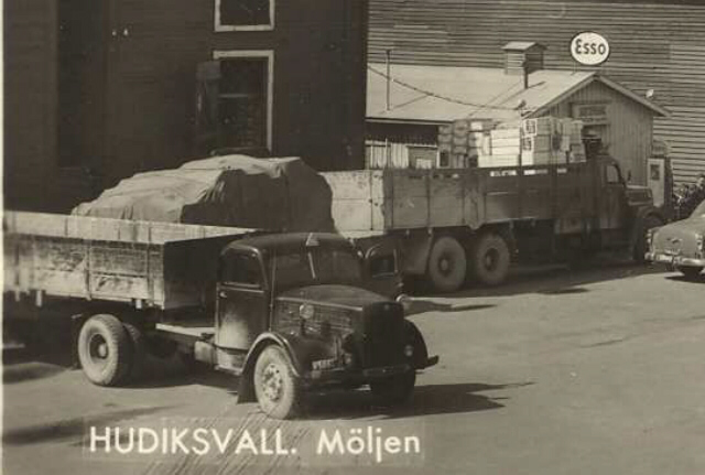 Vykort med Scania-Vabis Möljen - Hudiksvall - LRV.JPG