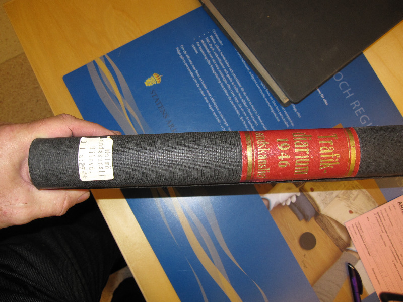 Trafikdiarium 1946 - Malmöhus Läns Landskansli - Bilavdelningen - Band 1.JPG