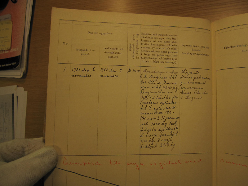 IMG_9965 - M4010 - Magirus CD - 1921 - Motor # 350 - Sidan 7077a - Brandbil Höganäs.JPG